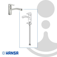 HANSAPOLO Spültisch-Einhand-Einlochbatterie, schwenkbar, verchromt, 51482293
