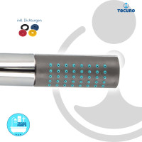 tecuro DESIGN - Stabhandbrause ew-030 mit Antikalkdüsen, Kunststoff verchromt