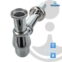 tecuro Flaschensiphon Rohrgeruchsverschluss Sifon für Waschbecken