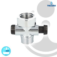 tecuro Duschstopp - Wasserstop für Handbrause Duschbrause - verchromt