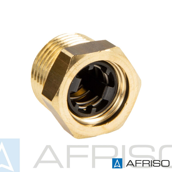 Afriso Montageventil für Schnellentlüfter 3/8 x 1/2 Zoll IG/AG