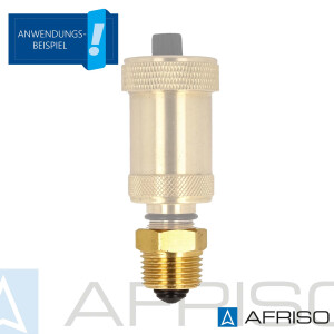 Afriso Montageventil für Schnellentlüfter 3/8 x 1/2 Zoll IG/AG