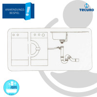 tecuro Ablaufgarnitur für Spülen - Abgang hinten/unten