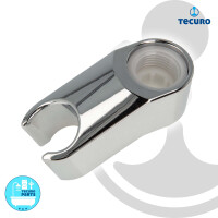 tecuro Brausehalter zur Montage an Armaturen 1/2 Zoll Aufnahme - Kunststoff verchromt