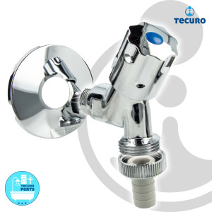 tecuro DESIGN Geräteventil für Wasch- oder Spülmaschine - verchromt