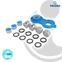 tecuro LongLife Strahlregler-Set, 8-teilig, mit Montageschlüssel