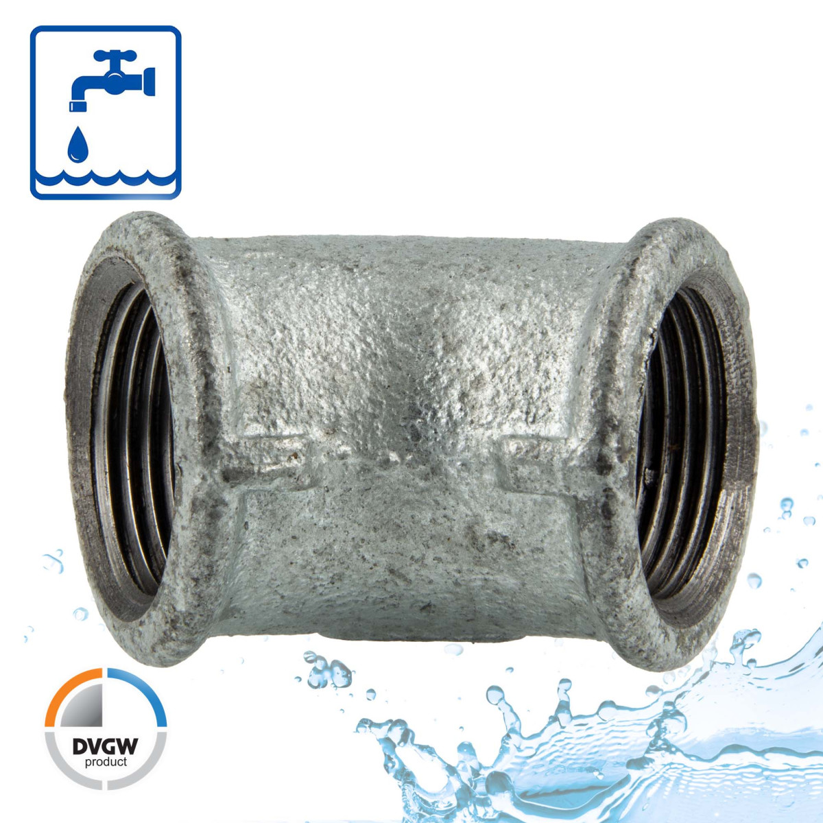 Reduziermuffe Temperguss - Robustes Gewindefitting Für Sanitär & Heizung