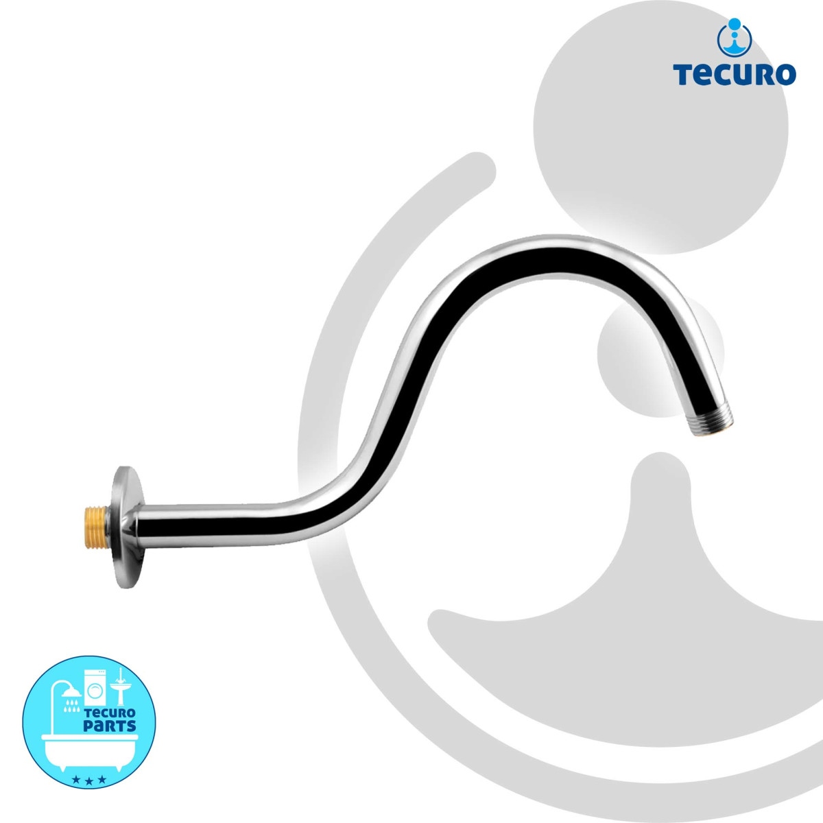 tecuro Brausearm, geschwungene Ausführung mit 264...