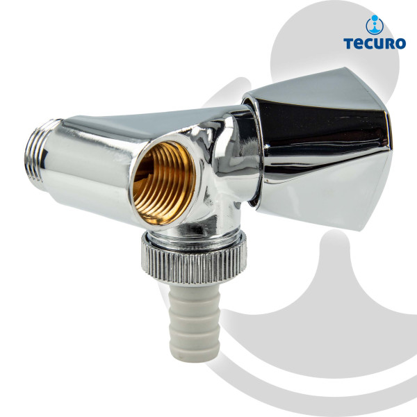 tecuro Zapfhahn-Anschlußventil - Geräteventil - Messing verchromt