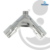 tecuro Doppel-Geräteventil mit 2 Abgängen - messing verchromt