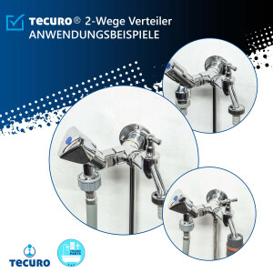 tecuro 2-Wege Verteiler Gabelstück allseitig 1/2...