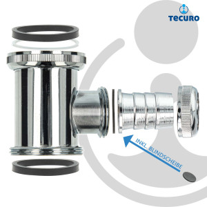 tecuro Geräte-Abfluss-Zwischenstück für...
