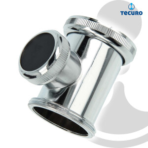 tecuro Geräte-Abfluss-Zwischenstück für Siphon 1 1/2 Zoll - DN 40, Messing verchromt