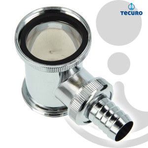 tecuro Geräte-Abfluss-Zwischenstück für Siphon 1 1/2 Zoll - DN 40, Messing verchromt