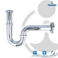 tecuro Röhrengeruchverschluss 1 1/2 Zoll  x 38 mm - Messing verchromt