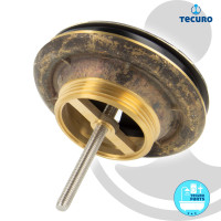 tecuro Spülenventil Ablaufventil 1 1/2 Zoll x Ø 80 mm, Siebplatte Edelstahl blank
