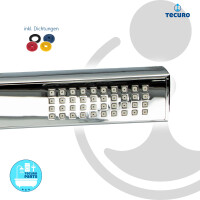 tecuro DESIGN - Stabhandbrause ew-036 mit Antikalkdüsen, 1-strahlig, Kunststoff verchromt
