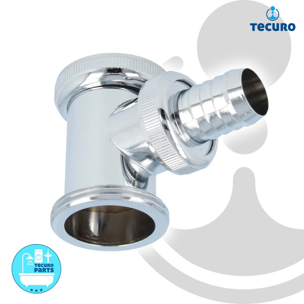 tecuro Zwischenstück - Adapter mit Geräteanschluss für Geruchsverschluss/Siphon 1 1/4 Zoll x 58 mm