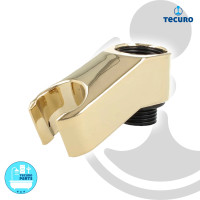 tecuro Brausehalter zur Montage an Armaturen - Kunststoff goldoptik