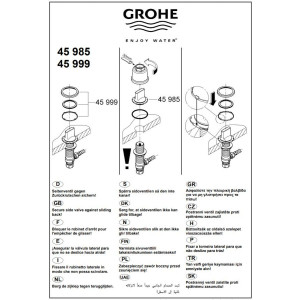 GROHE Armaturenrosette für Seitenventil, chrom - 45999000