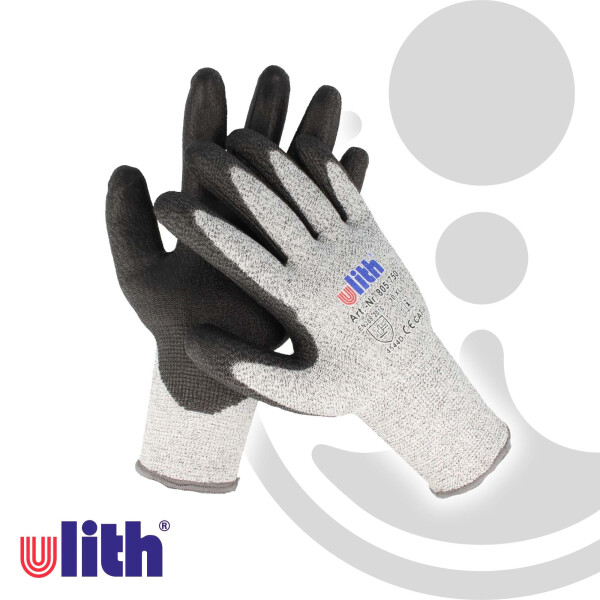 ULITH Schnittschutzhandschuhe - Schwarze PU-Beschichtung
