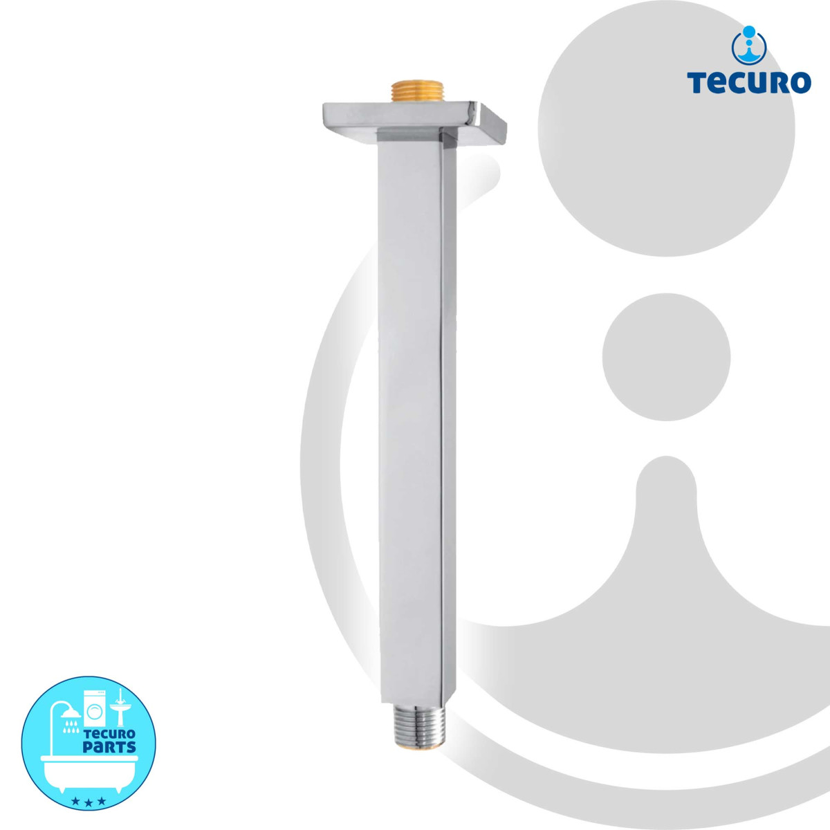 tecuro DESIGN eckiger Deckenarm 150 bis 300 mm für...