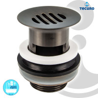 tecuro Schaftventil bronze/bronciert - für Waschbecken mit Überlauf