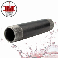 Rohrdoppelnippel - Langnippel Stahl schwarz, Typ 23, 3/4 Zoll x 300 mm