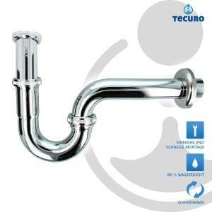 tecuro Röhrengeruchsverschluss Siphon 1 1/4 Zoll...