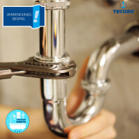 tecuro Röhrengeruchsverschluss Siphon 1 1/4 Zoll Ø 32 mm - Edelstahl verchromt