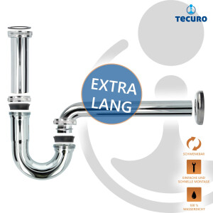 tecuro Röhrengeruchsverschluss Siphon 1 1/4 Zoll...