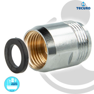 tecuro Aufnahme Adapter für Ausläufe an Armaturen 1/2 IG x 3/4 AG