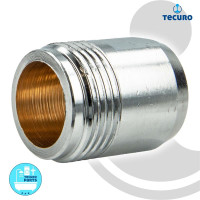 tecuro Aufnahme Adapter für Ausläufe an Armaturen, 1/2 IG x 3/4 AG