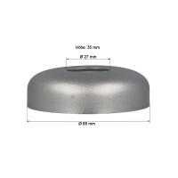tecuro DESIGN-Hahnrosette 3/4 Zoll Ø 27 mm x Ø 68 mm x 35 mm - edelmatt