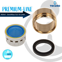 tecuro PREMIUM Mischdüse Strahlregler Luftsprudler Perlator M24x1 AG, gold