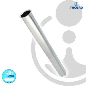 tecuro Bördelrohr Tauchrohr Verstellrohr 300 mm - Messing edelmatt verchromt