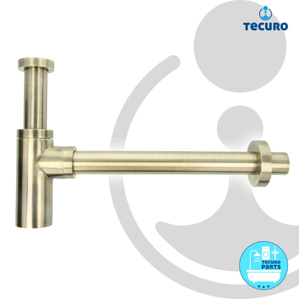 tecuro DESIGN Flaschensiphon Rohrgeruchsverschluss - Messing bronziert
