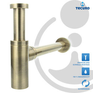 tecuro DESIGN Flaschensiphon Rohrgeruchsverschluss -...