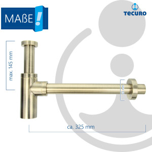 tecuro DESIGN Flaschensiphon Rohrgeruchsverschluss - Messing bronziert