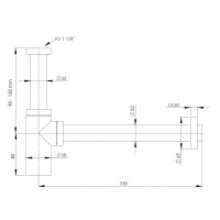 tecuro DESIGN Flaschensiphon Rohrgeruchsverschluss - Messing bronziert
