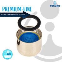 tecuro PREMIUM Mischdüse Strahlregler Luftsprudler Perlator M22x1 IG, vergoldet