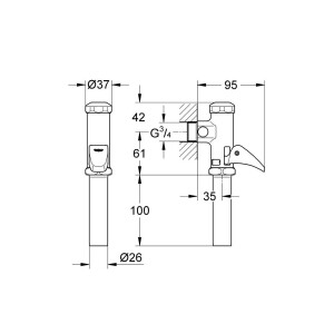 GROHE Abgangsmutter, chrom - 42344000
