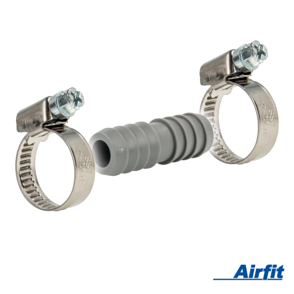 Airfit Schlauchkupplung für Schlauch Ø 10 mm mit SchlauchschellenW2 (10-16 mm) 50023SK