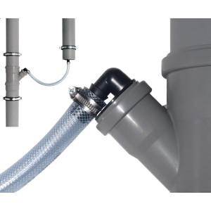 Schlauchnippel, 90° gewinkelt DN 40 für Schlauch von 18 bis 21,7 mm