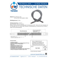 tecuro Ablaufschlauch-Verlängerung 1,5 m (geeignet für Waschmaschinenschlauch/Spülmaschinenschlauch) grau