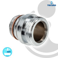 tecuro Aufnahme Adapter für Ausläufe an Armaturen M22 x1 auf 3/4 AG