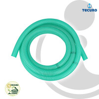 tecuro Saug- und Druckschlauch 1 Zoll (DN25) 5 mtr - mit Schnellkupplung und Edelstahlschellen
