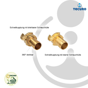 tecuro Saug- und Druckschlauch 1 Zoll (DN25) 25 mtr - mit Schnellkupplung und Edelstahlschellen