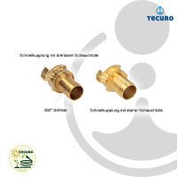 tecuro Saug- und Druckschlauch 1 Zoll (DN25) 50 mtr - mit Schnellkupplung und Edelstahlschellen