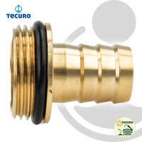 tecuro Schlauchtülle mit Außengewinde (O-Ring) - Ø 27 mm x G 1 Zoll, Messing-blank